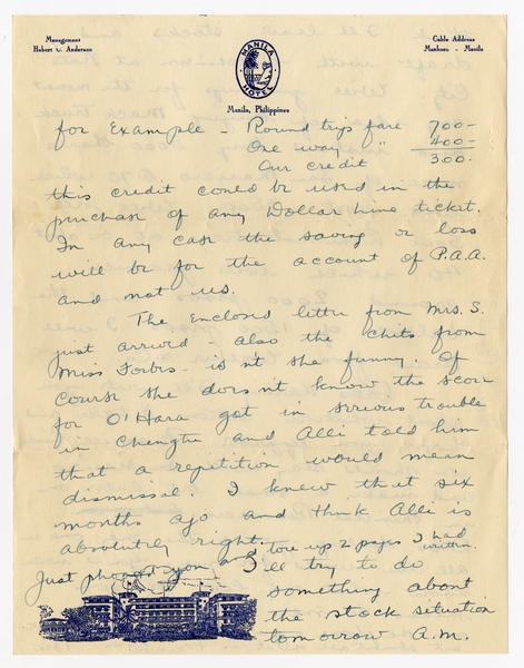 Image: correspondence: Harold M. Bixby to Debby Bixby
