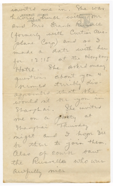 Image: correspondence: Harold M. Bixby to Debby Bixby