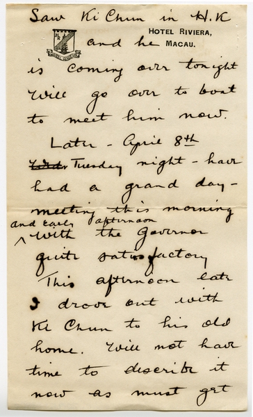 Image: correspondence: Harold M. Bixby to Debby Bixby