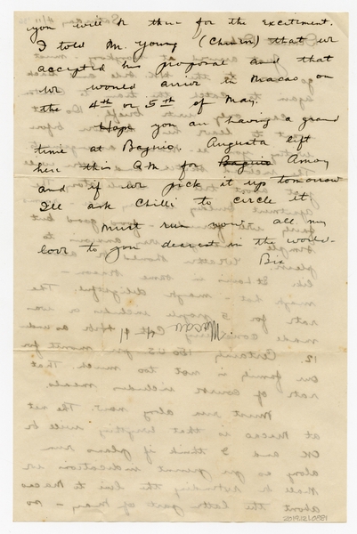 Image: correspondence: Harold M. Bixby to Debby Bixby