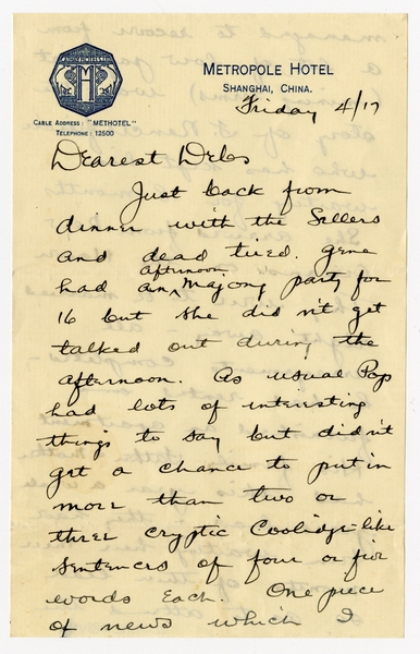 Image: correspondence: Harold M. Bixby to Debby Bixby