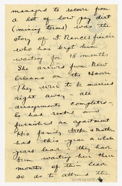 Image: correspondence: Harold M. Bixby to Debby Bixby
