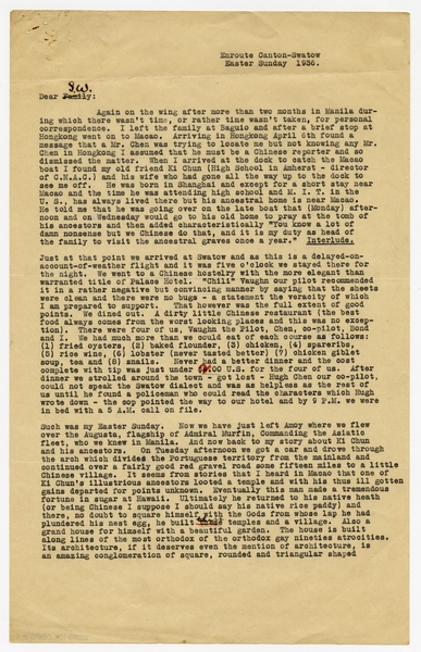 Image: correspondence: Harold M. Bixby to S.W. Morgan