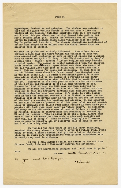 Image: correspondence: Harold M. Bixby to S.W. Morgan