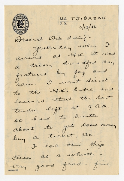 Image: correspondence: Harold M. Bixby to Debby Bixby