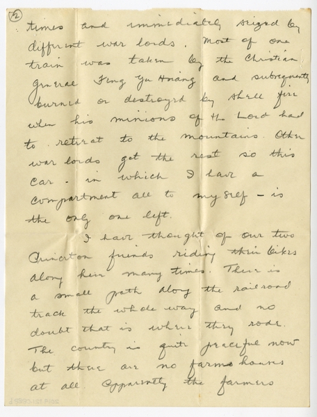 Image: correspondence: Harold M. Bixby to Debby Bixby