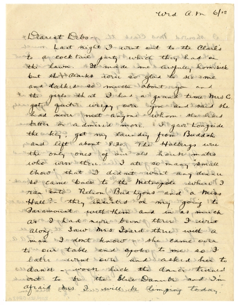 Image: correspondence: Harold M. Bixby to Debby Bixby
