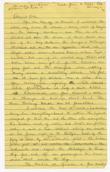 Image: correspondence: Harold M. Bixby to Debby Bixby