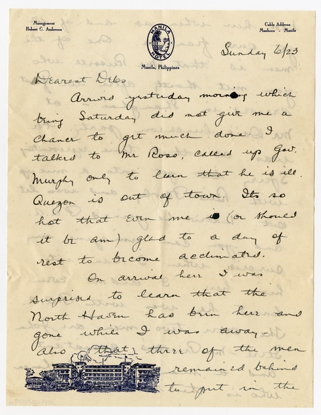 Image: correspondence: Harold M. Bixby to Debby Bixby