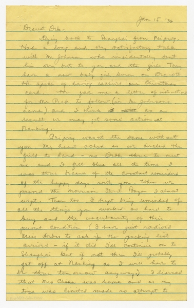 Image: correspondence: Harold M. Bixby to Debby Bixby