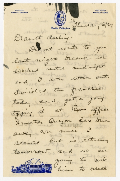 Image: correspondence: Harold M. Bixby to Debby Bixby