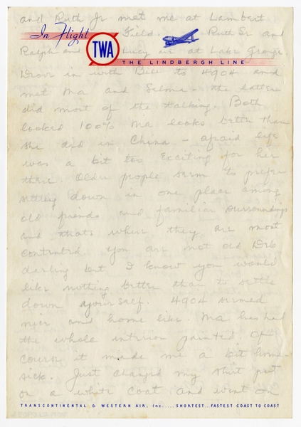 Image: correspondence: Harold M. Bixby to Debby Bixby