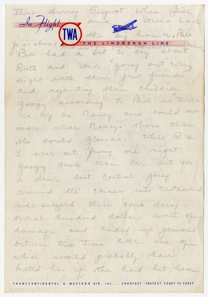 Image: correspondence: Harold M. Bixby to Debby Bixby