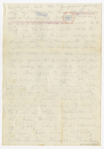 Image: correspondence: Harold M. Bixby to Debby Bixby