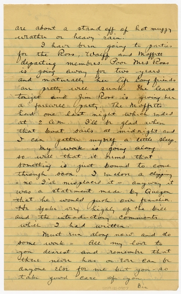 Image: correspondence: Harold M. Bixby to Debby Bixby