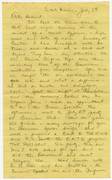 Image: correspondence: Harold M. Bixby to Debby Bixby