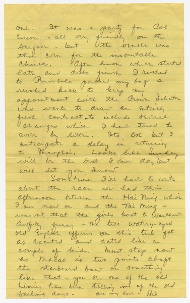 Image: correspondence: Harold M. Bixby to Debby Bixby