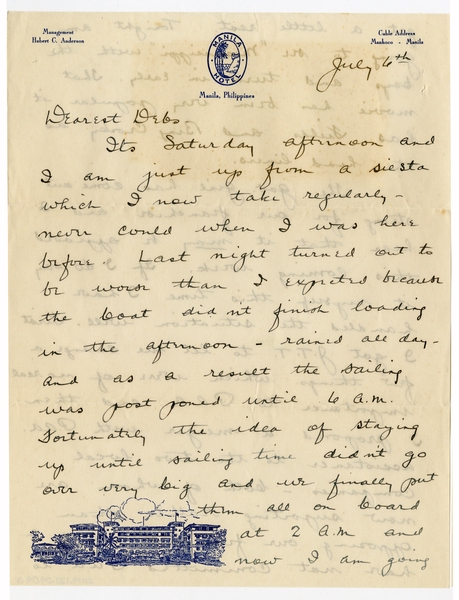 Image: correspondence: Harold M. Bixby to Debby Bixby