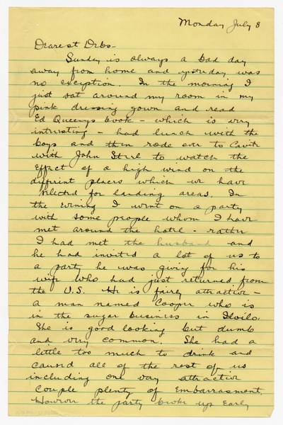 Image: correspondence: Harold M. Bixby to Debby Bixby
