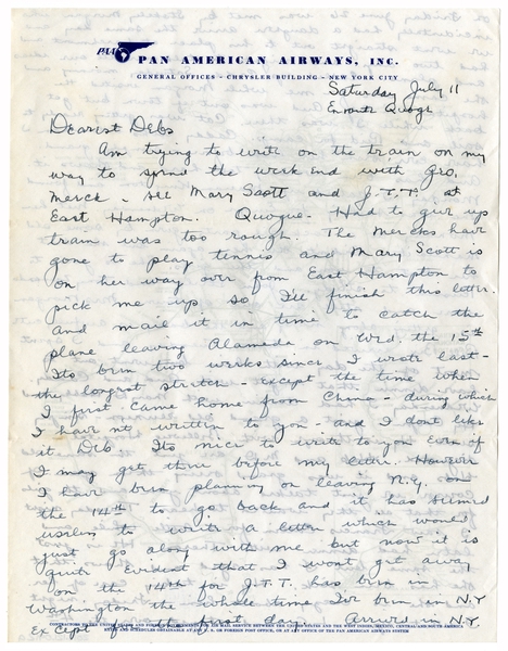 Image: correspondence: Harold M. Bixby to Debby Bixby