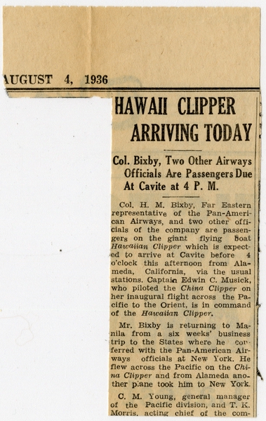 Image: correspondence: Harold M. Bixby to Debby Bixby