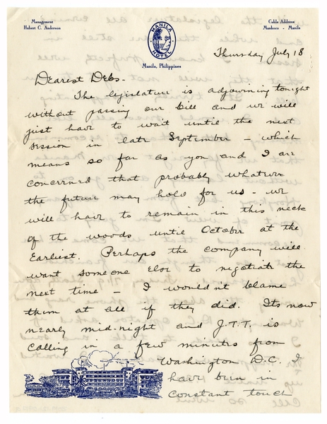 Image: correspondence: Harold M. Bixby to Debby Bixby