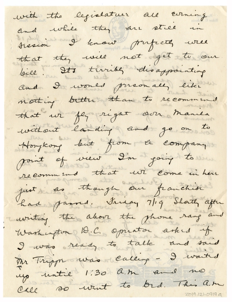 Image: correspondence: Harold M. Bixby to Debby Bixby