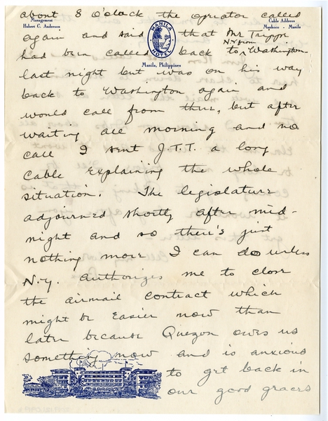 Image: correspondence: Harold M. Bixby to Debby Bixby