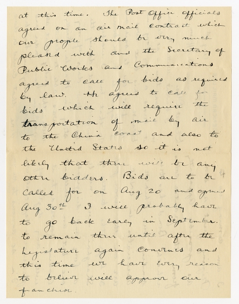 Image: correspondence: Harold M. Bixby to Debby Bixby