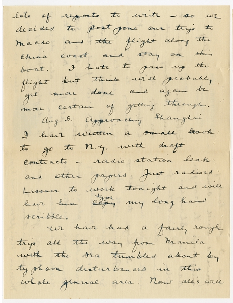 Image: correspondence: Harold M. Bixby to Debby Bixby