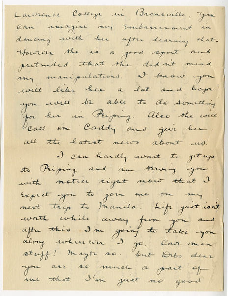 Image: correspondence: Harold M. Bixby to Debby Bixby