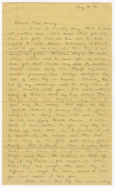 Image: correspondence: Harold M. Bixby to Debby Bixby