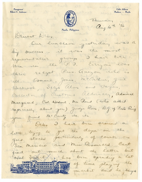 Image: correspondence: Harold M. Bixby to Debby Bixby