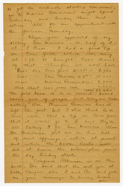 Image: correspondence: Harold M. Bixby to Debby Bixby