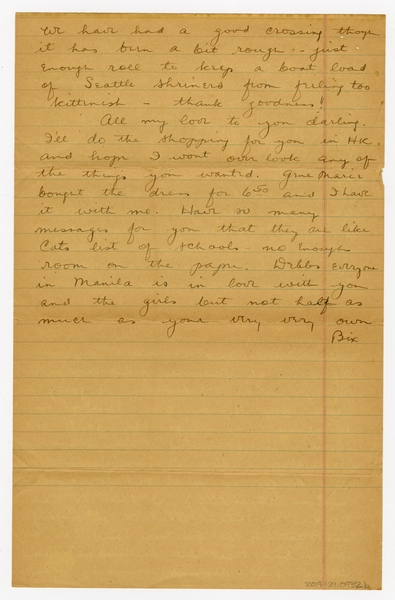 Image: correspondence: Harold M. Bixby to Debby Bixby