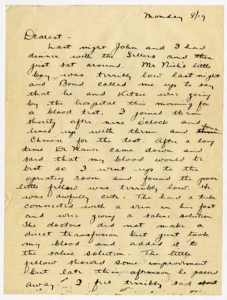 Image: correspondence: Harold M. Bixby to Debby Bixby