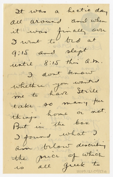 Image: correspondence: Harold M. Bixby to Debby Bixby
