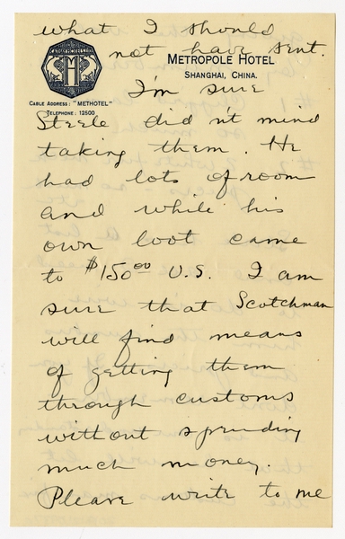 Image: correspondence: Harold M. Bixby to Debby Bixby