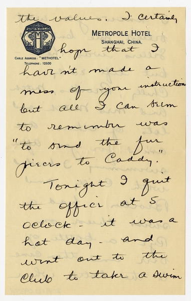 Image: correspondence: Harold M. Bixby to Debby Bixby