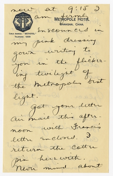 Image: correspondence: Harold M. Bixby to Debby Bixby
