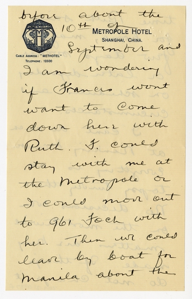 Image: correspondence: Harold M. Bixby to Debby Bixby