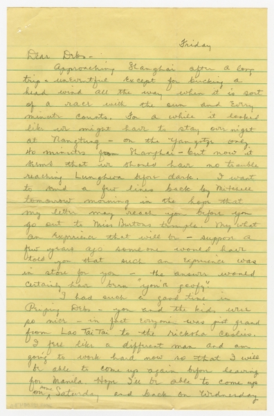 Image: correspondence: Harold M. Bixby to Debby Bixby