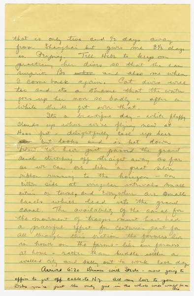 Image: correspondence: Harold M. Bixby to Debby Bixby