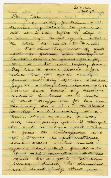 Image: correspondence: Harold M. Bixby to Debby Bixby