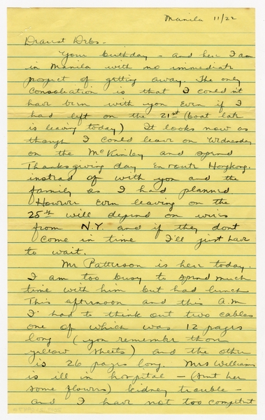 Image: correspondence: Harold M. Bixby to Debby Bixby