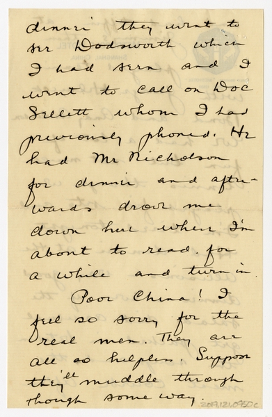Image: correspondence: Harold M. Bixby to Debby Bixby
