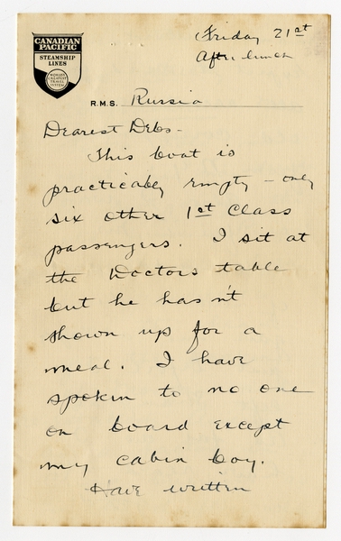 Image: correspondence: Harold M. Bixby to Debby Bixby
