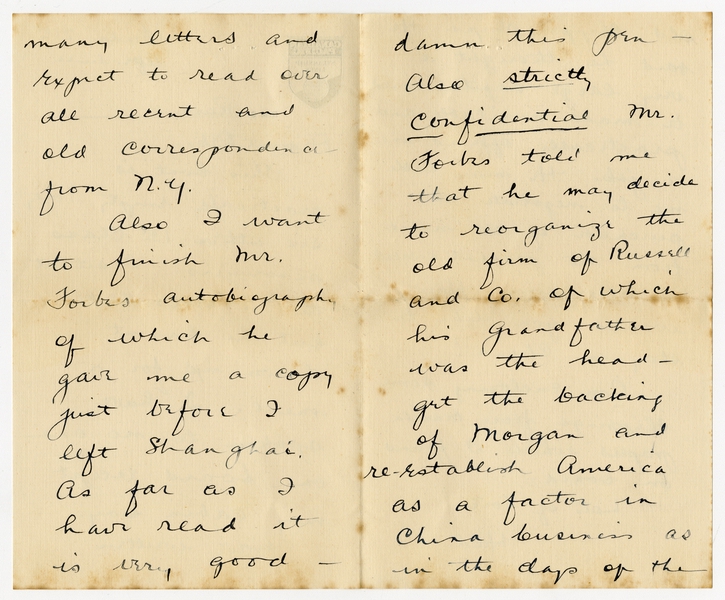 Image: correspondence: Harold M. Bixby to Debby Bixby