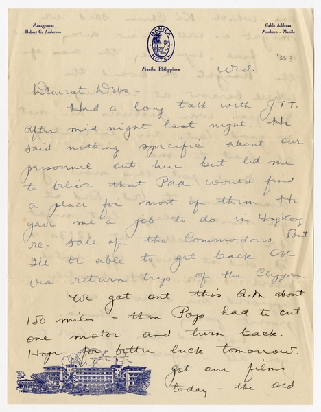 Image: correspondence: Harold M. Bixby to Debby Bixby
