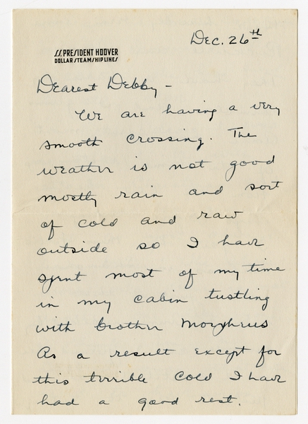 Image: correspondence: Harold M. Bixby to Debby Bixby